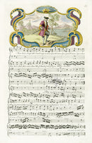 George Bickham 18th Century English Song Music Engraving I Wept - Panteek Antique Prints