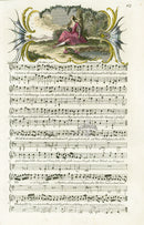 George Bickham 18th Century English Song Music Engraving Ida Dancing - Panteek Antique Prints