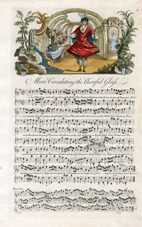 George Bickham 18th Century English Song Music Engraving Moor - Panteek Antique Prints