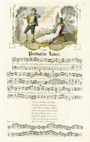 George Bickham 18th Century English Song Music Engraving Pervasive - Panteek Antique Prints