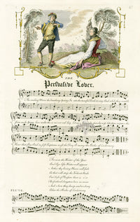 George Bickham 18th Century English Song Music Engraving Pervasive - Panteek Antique Prints