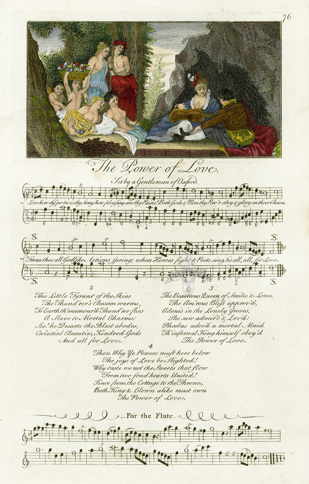 George Bickham 18th Century English Song Music Engraving Power
