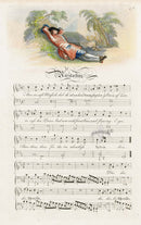 George Bickham 18th Century English Song Music Engraving Recitative - Panteek Antique Prints