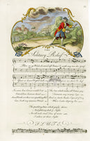 George Bickham 18th Century English Song Music Engraving Relief - Panteek Antique Prints