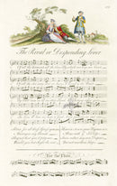 George Bickham 18th Century English Song Music Engraving Rival - Panteek Antique Prints
