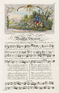 George Bickham 18th Century English Song Music Engraving Shepperd - Panteek Antique Prints