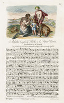 George Bickham 18th Century English Song Music Engraving Thetis - Panteek Antique Prints