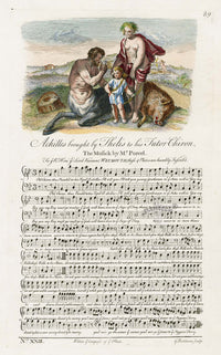 George Bickham 18th Century English Song Music Engraving Thetis - Panteek Antique Prints