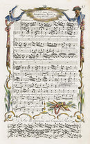 George Bickham 18th Century English Song Music Engraving to Sylvia - Panteek Antique Prints