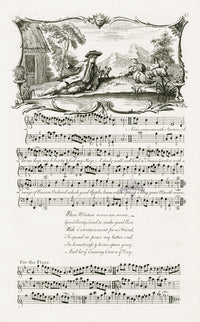 George Bickham English Song Engravings Contented Farmer cont. - Panteek Antique Prints