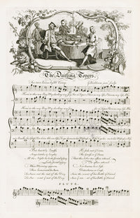 George Bickham English Song Engravings Darling Topers - Panteek Antique Prints