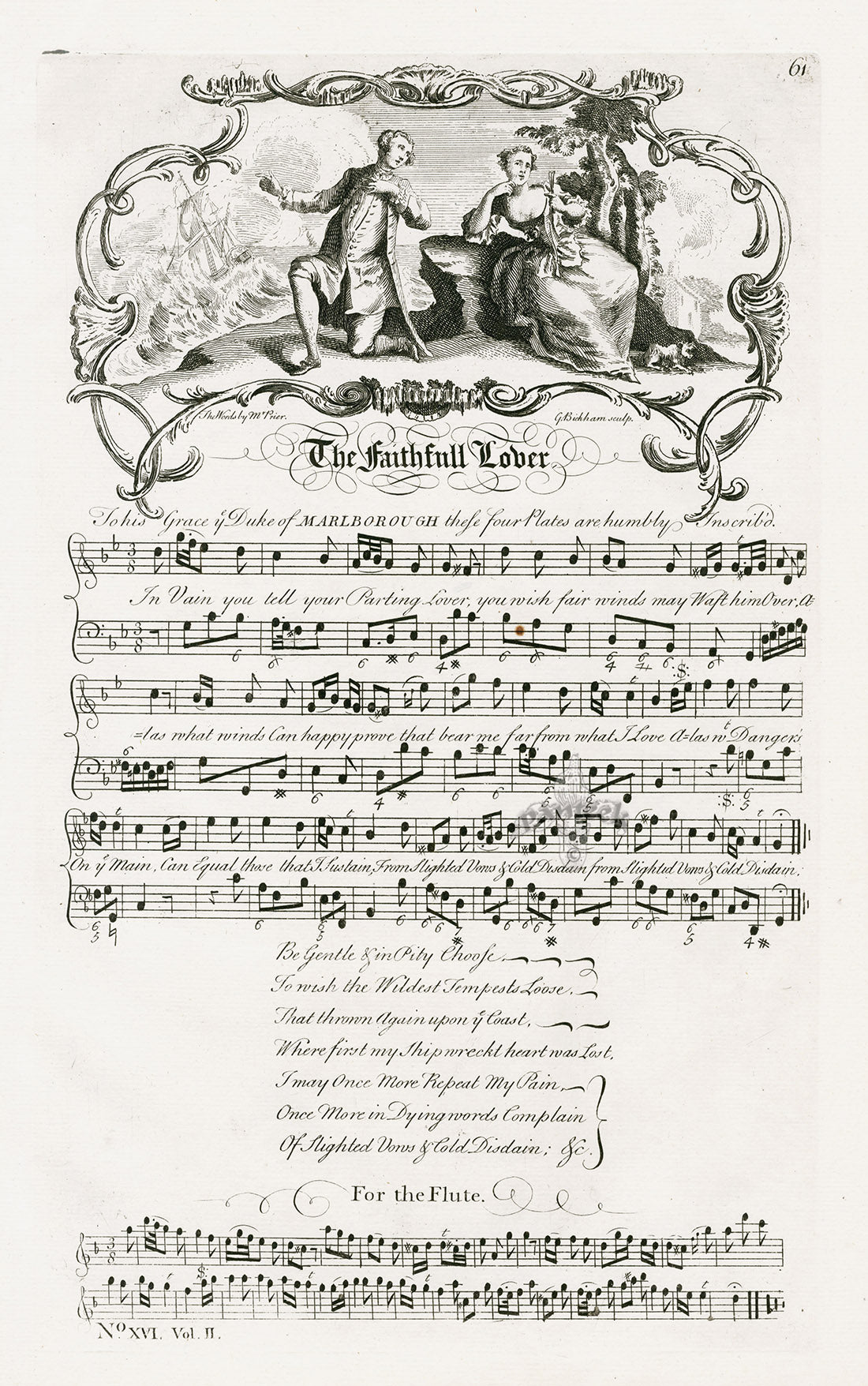 George Bickham English Song Engravings Faithful Lover