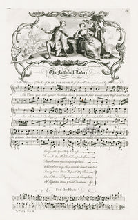 George Bickham English Song Engravings Faithful Lover - Panteek Antique Prints