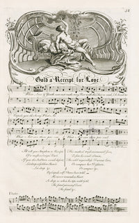 George Bickham English Song Engravings Gold a Receipt for Love - Panteek Antique Prints