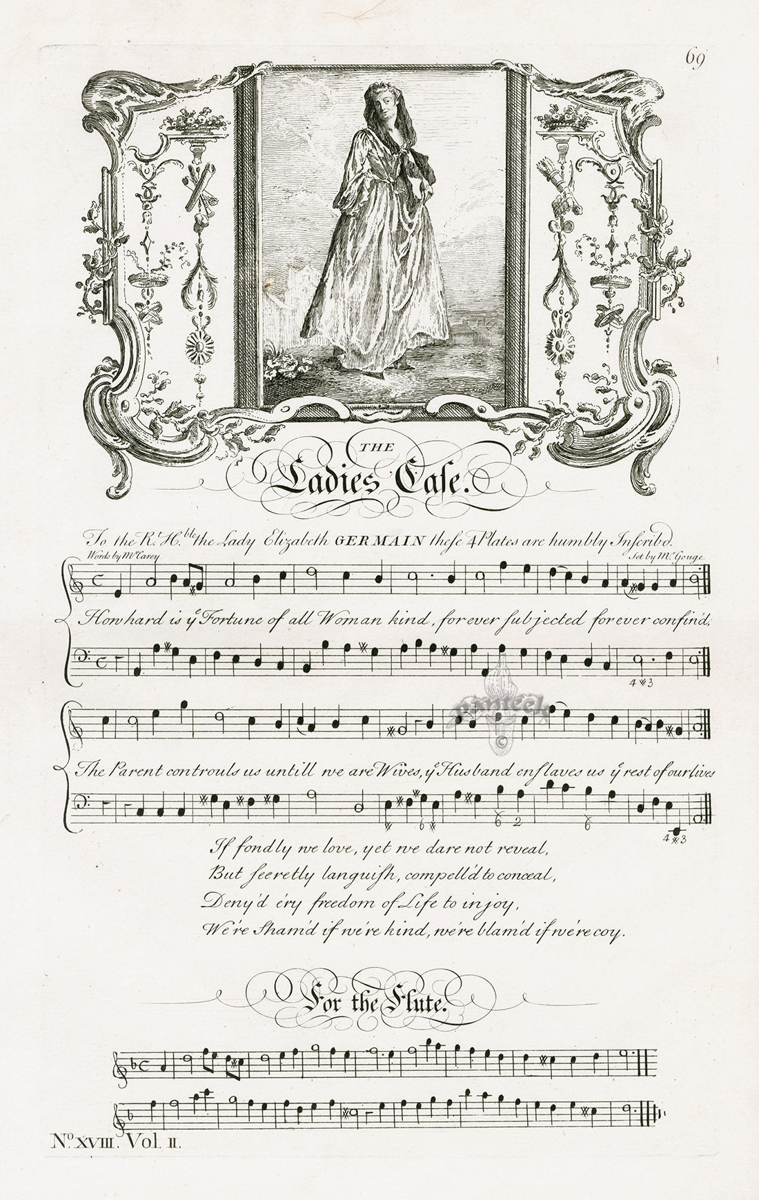 George Bickham English Song Engravings Ladies' Cafe