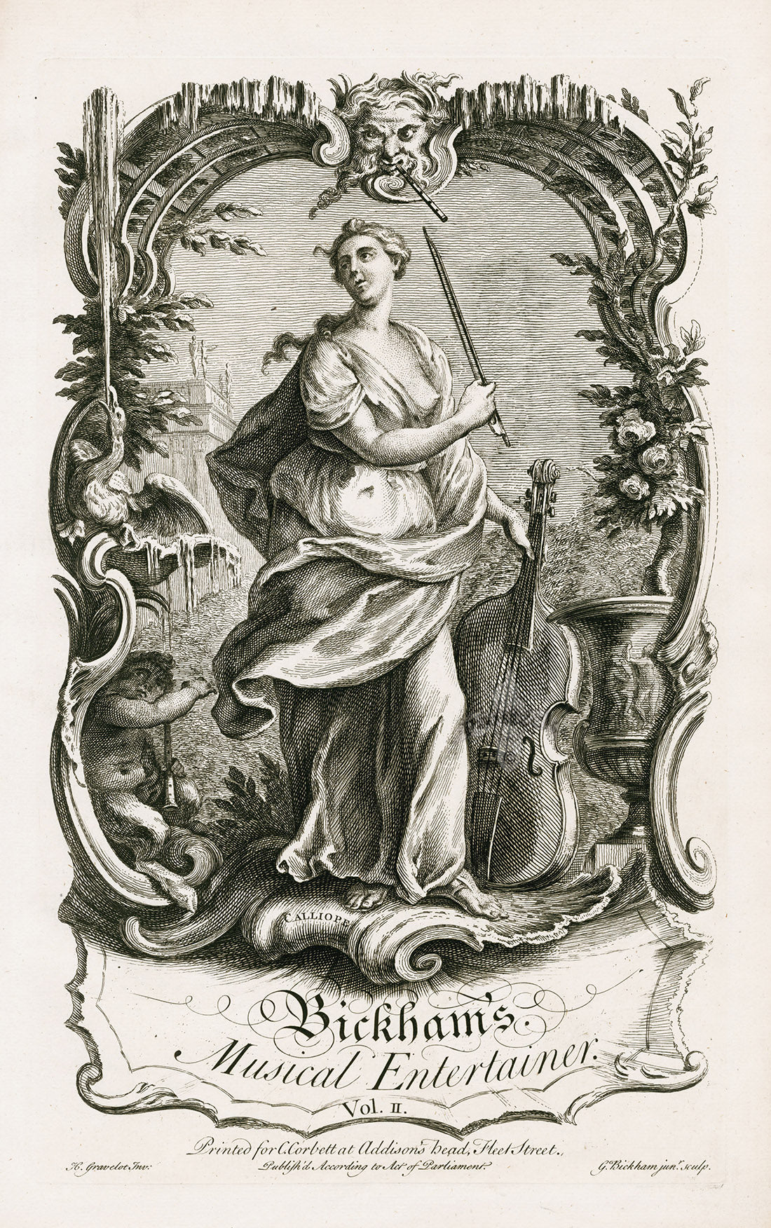 George Bickham English Song Engravings Title Page