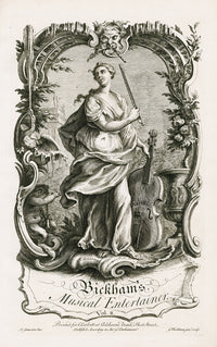 George Bickham English Song Engravings Title Page - Panteek Antique Prints