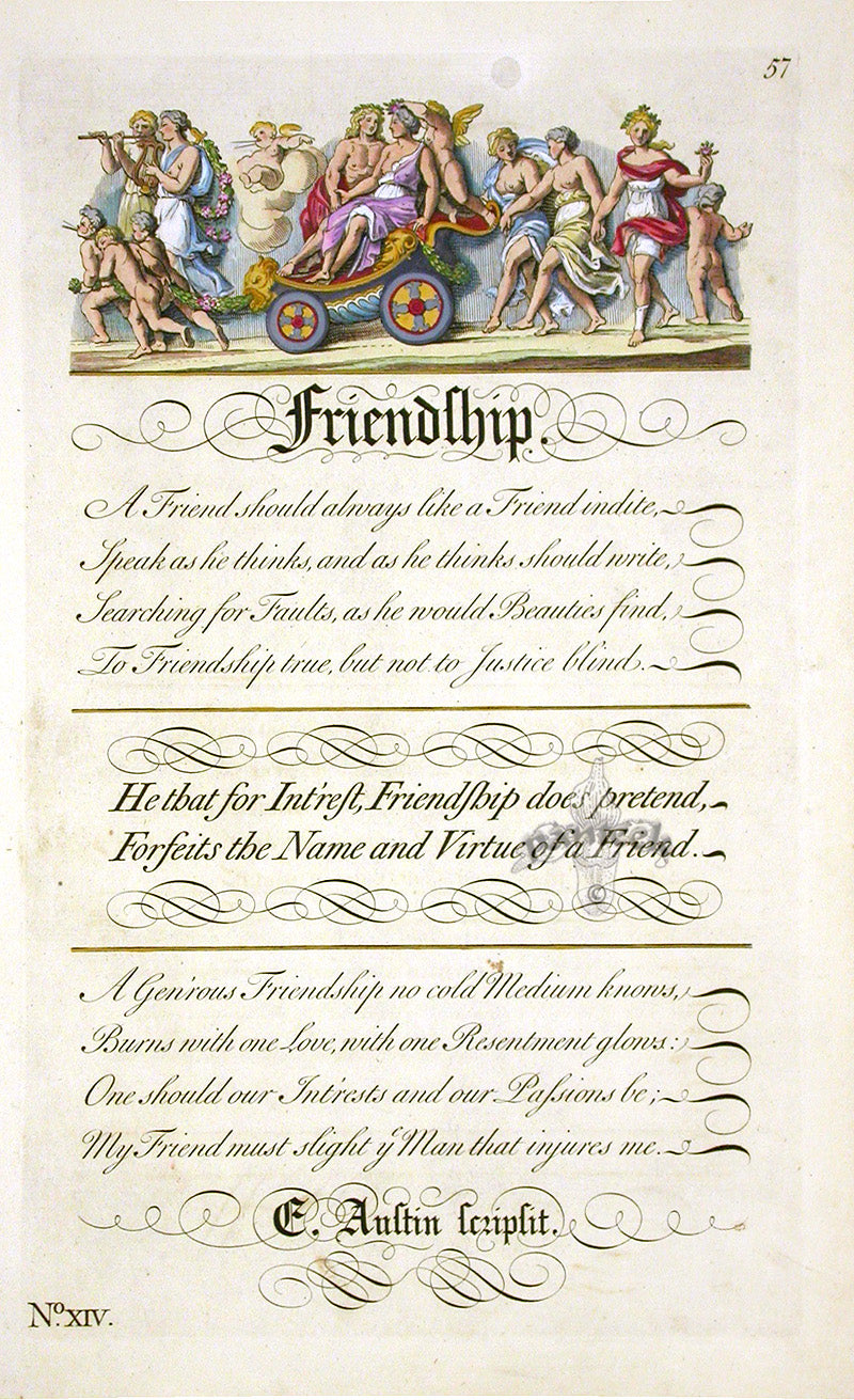 George Bickham Universal Penman 1741 Handwriting Friendship