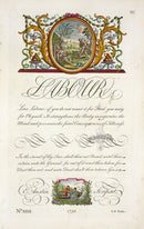 George Bickham Universal Penman 1741 Handwriting Labour - Panteek Antique Prints