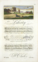 George Bickham Universal Penman 1741 Handwriting Liberty - Panteek Antique Prints