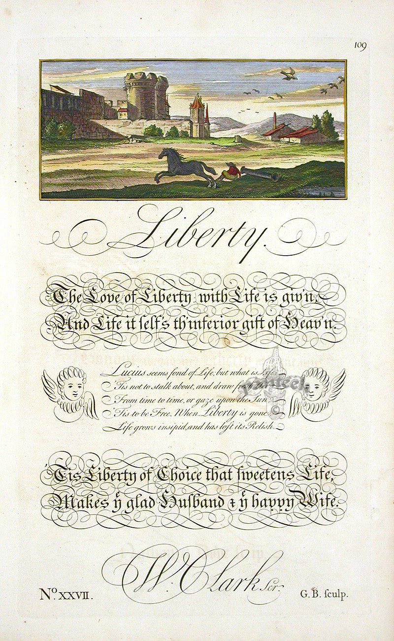 George Bickham Universal Penman 1741 Handwriting Liberty