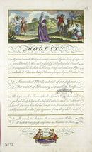 George Bickham Universal Penman 1741 Handwriting Modesty - Panteek Antique Prints