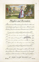 George Bickham Universal Penman 1741 Handwriting Pleasure - Panteek Antique Prints