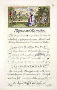 George Bickham Universal Penman 1741 Handwriting Pleasure - Panteek Antique Prints