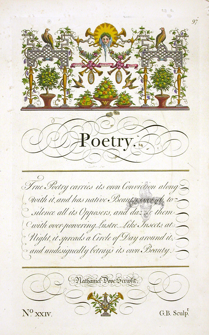 George Bickham Universal Penman 1741 Handwriting Poetry