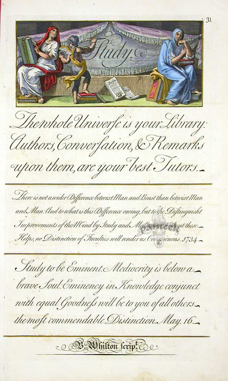 George Bickham Universal Penman 1741 Handwriting Universe Library