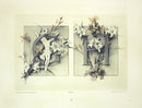 Gerlach & Schenk Antique Alphabet Floral Letters G & H - Panteek Antique Prints