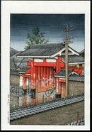 Great Gate at Shiba, Zojoji Temple, Tokyo by Hasui - Panteek Antique Prints