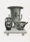 Henry Moses Print Etruscan Vases, Plaques 1820 3 Vases, Centaur - Panteek Antique Prints