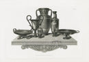 Henry Moses Print Etruscan Vases, Plaques 1820 4 Vases, Snake - Panteek Antique Prints