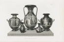 Henry Moses Print Etruscan Vases, Plaques 1820 5 Vases, Sphinx - Panteek Antique Prints