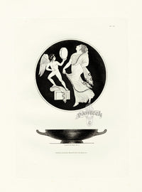 Henry Moses Print Etruscan Vases, Plaques 1820 Basin, Eros - Panteek Antique Prints