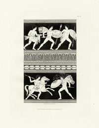 Henry Moses Print Etruscan Vases, Plaques 1820 Plaque, Battle - Panteek Antique Prints