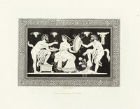 Henry Moses Print Etruscan Vases, Plaques 1820 Plaque, Satyrs - Panteek Antique Prints