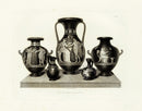 Henry Moses Print Etruscan Vases, Plaques 1820 Sphinx, 5 Vases - Panteek Antique Prints