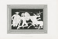 Henry Moses Print Etruscan Vases, Plaques 1820 Warriors - Panteek Antique Prints