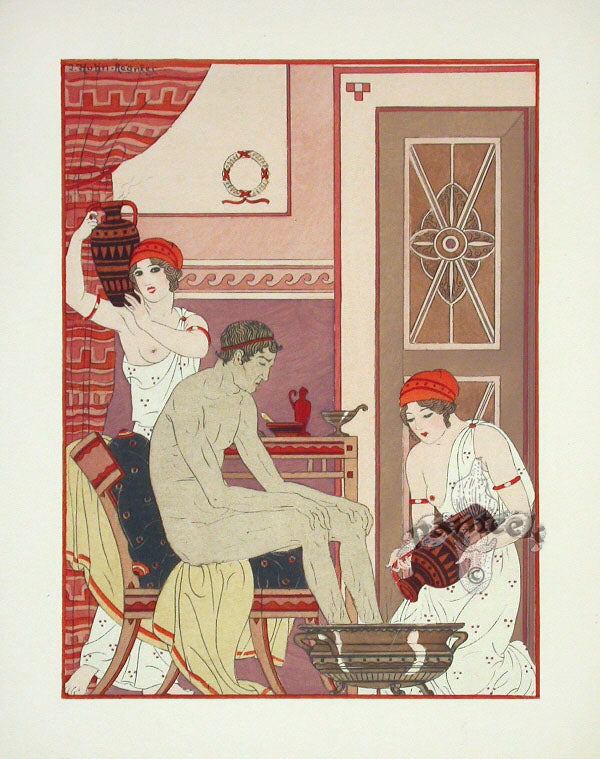 Hippocrates Art Deco Medical Prints 1932 Foot Bath