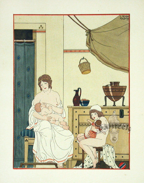 Hippocrates Art Deco Medical Prints 1932 Nursing of Infant