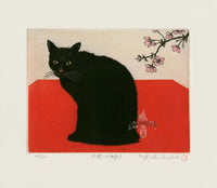 Hiroto Norikane Black Cat - Panteek Antique Prints