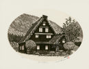 Hiroto Norikane Gassho-gukuri House in Spring - Panteek Antique Prints