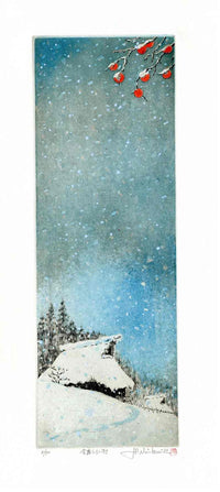 Hiroto Norikane Snowy Mountain Village - Panteek Antique Prints