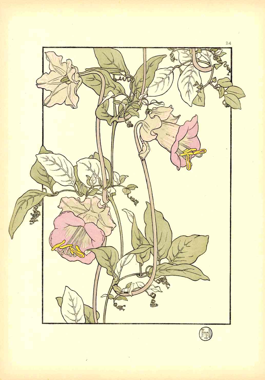 Jeannie Foord Pochoir Flower Print Cobia