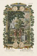 Johann Scheuchzer Copper Engraving Adam & Eve Clothed - Panteek Antique Prints