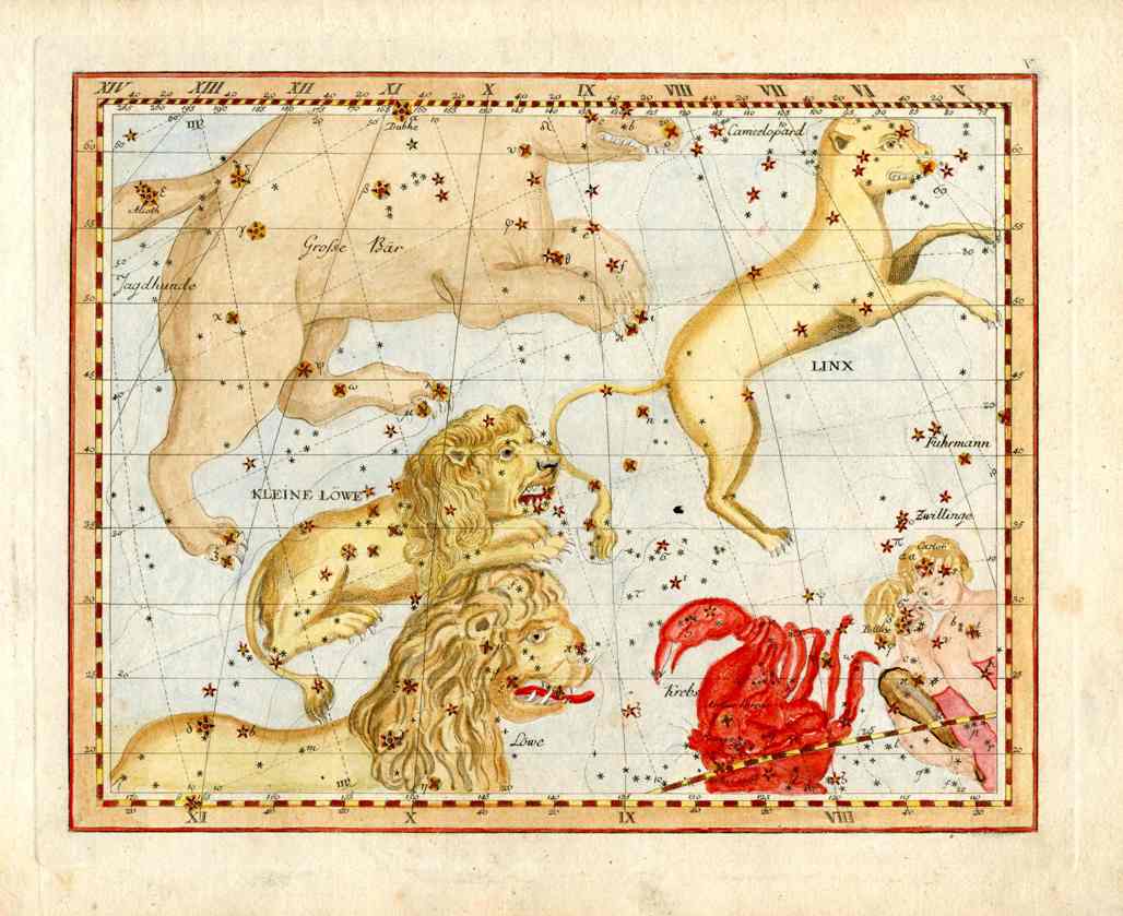 John Flamsteed Celestial Atlas Original Astrological Prints 1776 Cancer