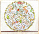 John Flamsteed Celestial Atlas Original Astrological Prints 1776 Southern Stars - Panteek Antique Prints