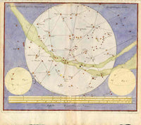 John Flamsteed Celestial Atlas Original Astrological Prints 1776 Star Map 66 - Panteek Antique Prints